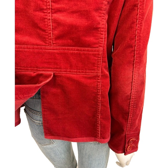 L.L. Bean Chore Jacket Corduroy Collar Buttons Pockets Rust Size Large P* EUC - Picture 9 of 9